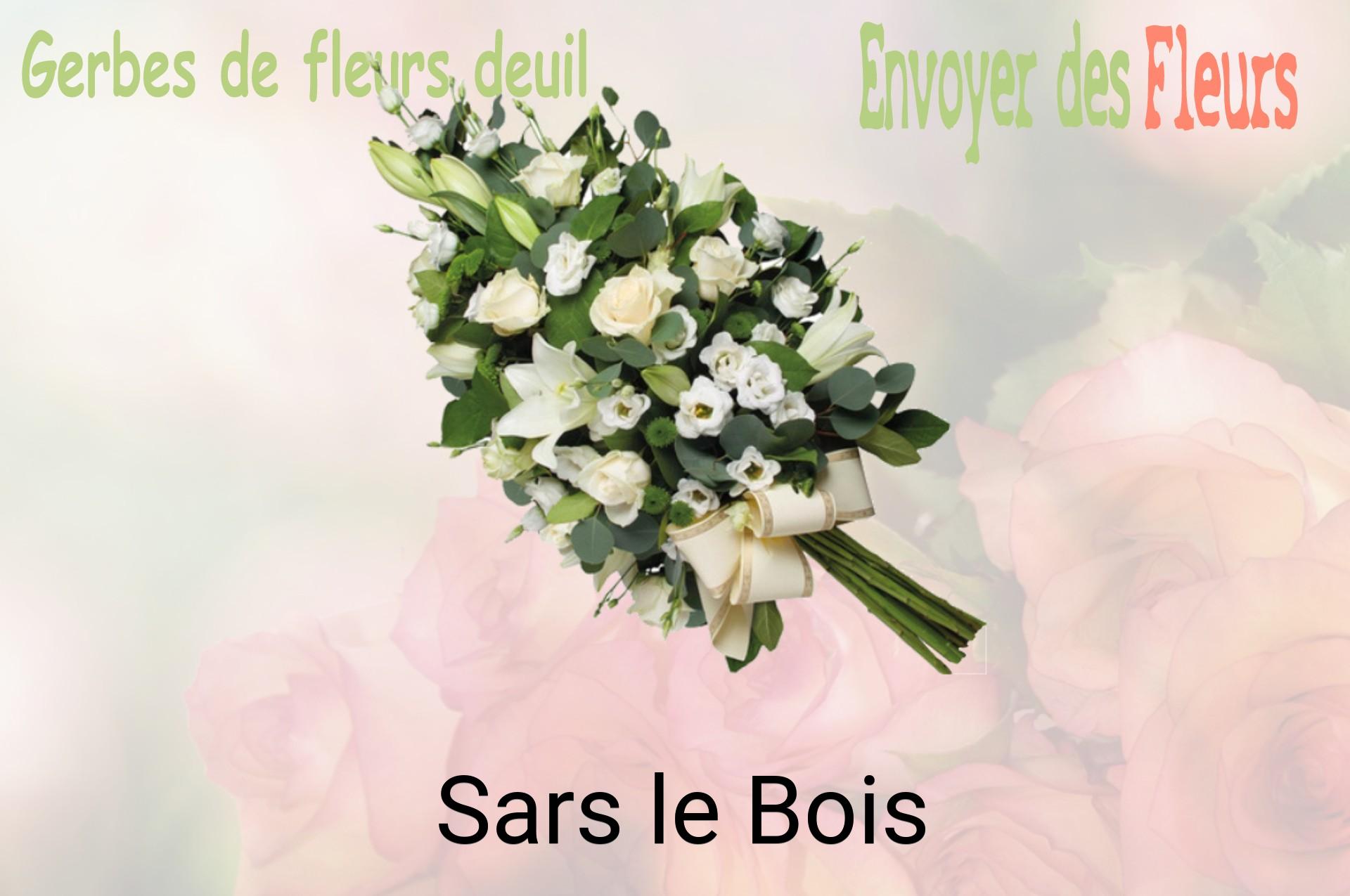 Gerbe de fleurs de deuil livrée à Sars-le-Bois